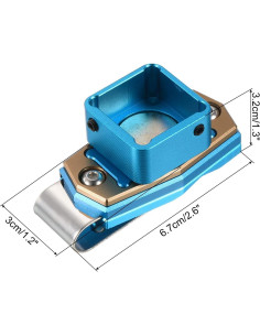 Soporte de Tiza Magnético para Billar PATIKIL - Aluminio Azul 2