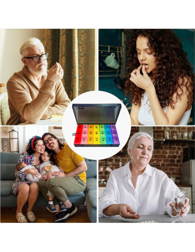 Organizador de Pastillas Semanal ZVZM 7 Días 3 Veces al Día
