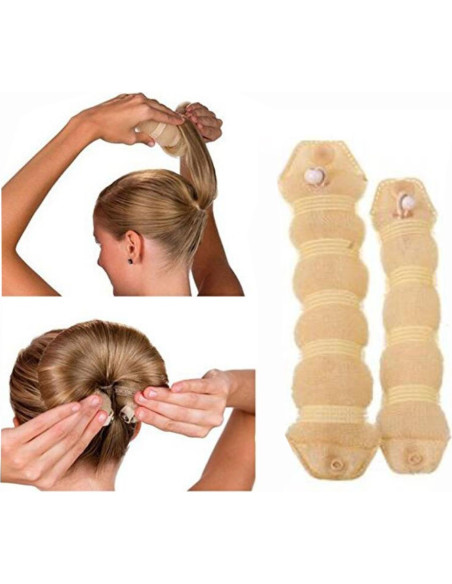 2 Piezas Donut Mágico para Cabello SYBL - Nylon Beige 2 Piezas Donut Mágico para Cabello SYBL - Nylon Beige