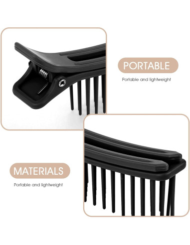 Juego de Clips para Seccionar Cabello Thinp - 2 Pcs Negro