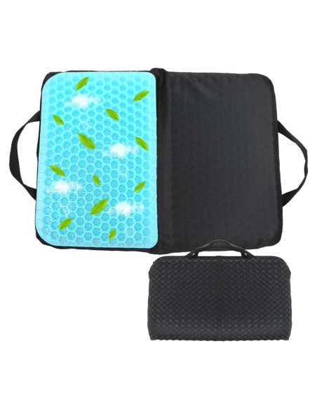 Cojín de Asiento Plegable Wllead 36.8x26.9cm Gel Negro Cojín de Asiento Plegable Wllead 36.8x26.9cm Gel Negro