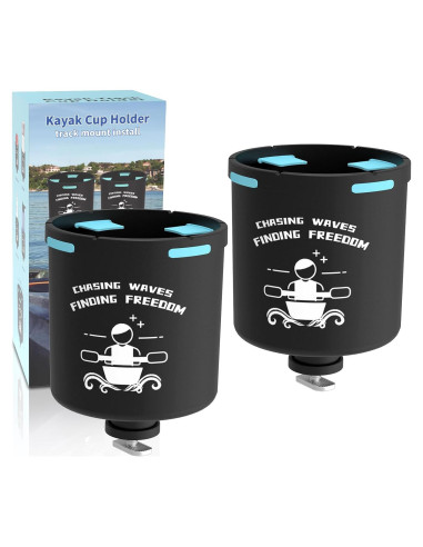 Soporte para Tazas de Kayak Huntury 2 Pcs con Tapas de Goma