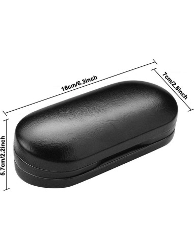 Estuche 2 en 1 Muf para Lentes de Contacto y Gafas Negro