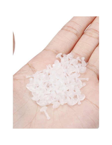 100 Retenedores de Piercing 16G Bioflex Acrílico Transparente 100 Retenedores de Piercing 16G Bioflex Acrílico Transparente