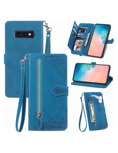 Funda billetera Samsung Galaxy S10e Furiet azul con soporte