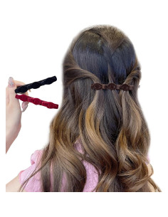 4 Diademas de Terciopelo Trenzadas KINGWEDDING Clips de Pelo 2