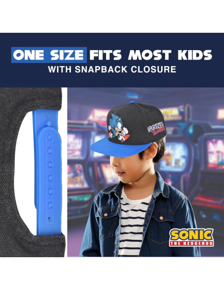 Gorra de béisbol ajustable Sonic the Hedgehog para niños Gorra de béisbol ajustable Sonic the Hedgehog para niños
