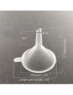 Embudo Mini de Plástico Transparente 5.49cm - 12 Piezas 2