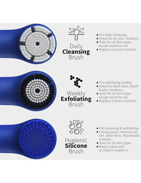 Exfoliador Facial Eléctrico NgraCoola XPRE419 Azul - 3 Modos Exfoliador Facial Eléctrico NgraCoola XPRE419 Azul - 3 Modos