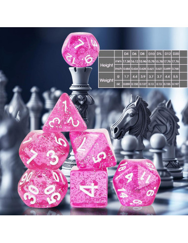 Juego de Dados DND Pipirich 140 Piezas Poliedricos