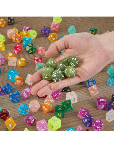Juego de Dados DND Pipirich 140 Piezas Poliedricos