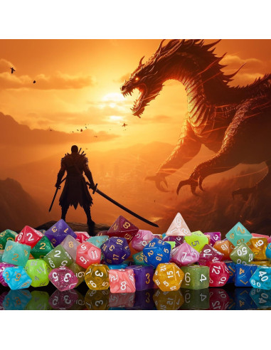 Juego de Dados DND Pipirich 140 Piezas Poliedricos