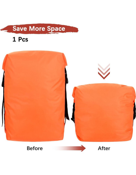 Saco de Compresión TIXIPEM Impermeable 8L Naranja 42x23.5cm Saco de Compresión TIXIPEM Impermeable 8L Naranja 42x23.5cm