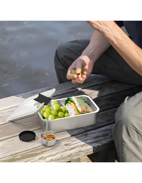 Caja de Almuerzo Bento Acero Inoxidable Bakpoco 1250ml Apta Microondas Caja de Almuerzo Bento Acero Inoxidable Bakpoco 1250ml Apta Microondas