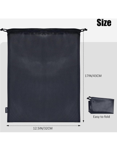 Bolsas para zapatos Gloppie negras 43x33 cm, organizador viaje