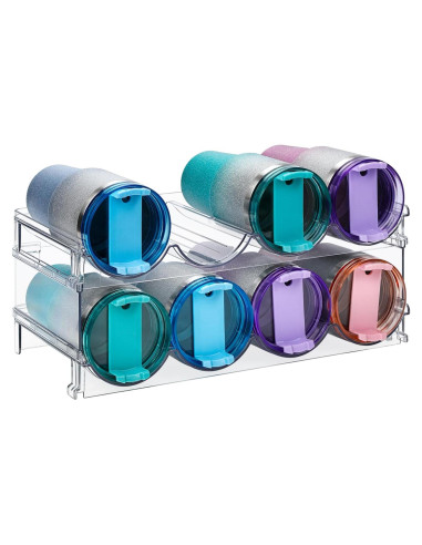Organizador de Botellas IROONN 2 Niveles Transparente 8 Botellas