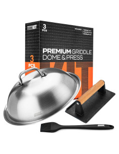 Juego de Accesorios OUII para Plancha - Tapa 31.1 cm, Prensa Hierro Fundido