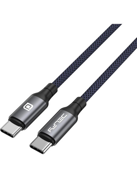Cable USB-C trenzado Delfy 2m, carga rápida 240W para iPhone 15/16, iPad, MacBook, Samsung Cable USB-C trenzado Delfy 2m, carga rápida 240W para iPhone 15/16, iPad, MacBook, Samsung