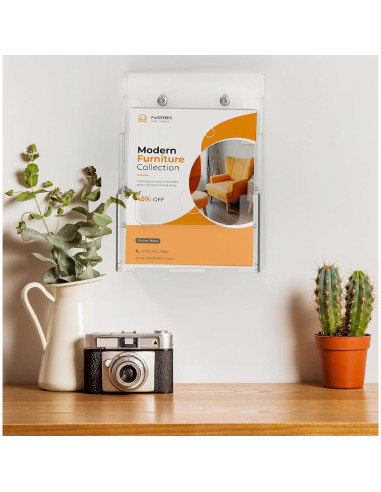 Soporte de Folletos Acrílico FUCDTEFC 3 Niveles 21.6x27.9 cm