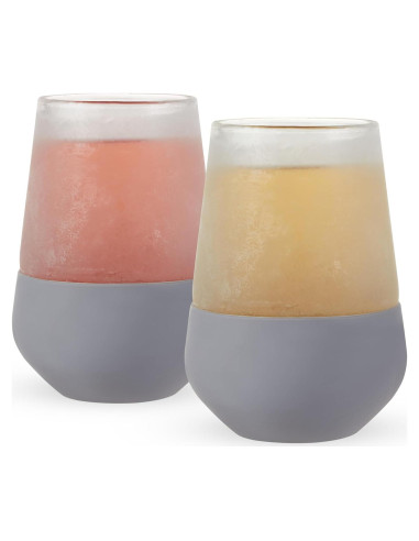 Tazas Enfriadoras de Vino HOST Set de 2 250ml Aisladas Gris