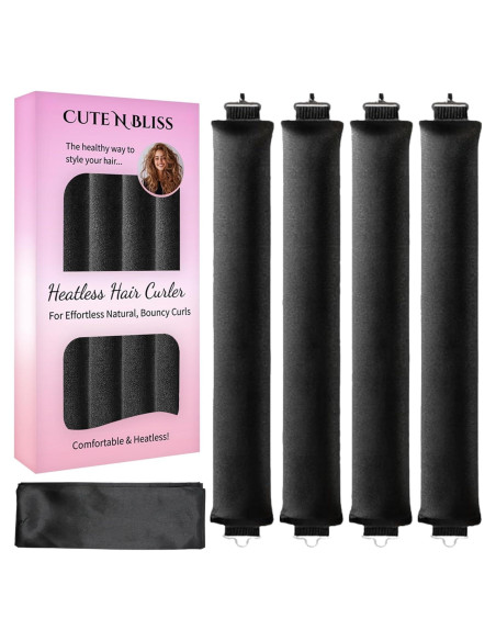 Rizadores de Cabello Sin Calor Cute N Bliss - 4 PZS con Bufanda Rizadores de Cabello Sin Calor Cute N Bliss - 4 PZS con Bufanda