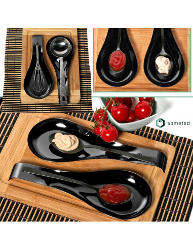 Juego de Soporte para Cucharas Acero Inoxidable SOMETED 2 Piezas