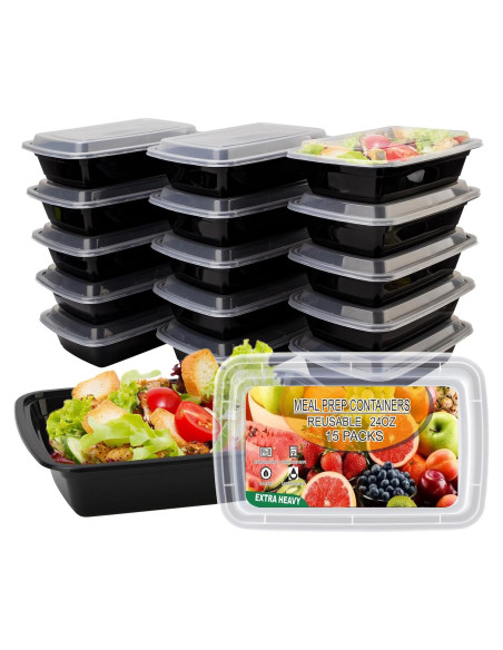 15 Contenedores Reutilizables para Comidas Ezalia 710ml a Prueba de Fugas 15 Contenedores Reutilizables para Comidas Ezalia 710ml a Prueba de Fugas