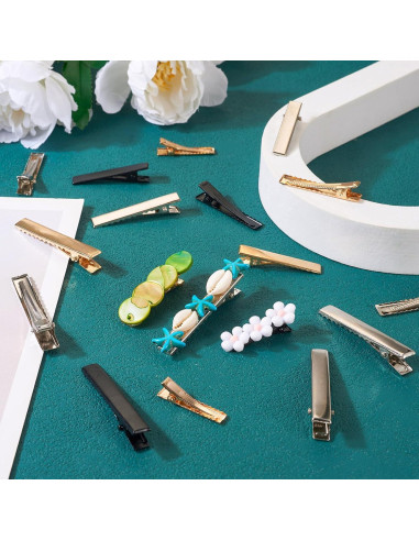 Clips de Pelo de Cocodrilo Beadthoven 120pcs Asortidos