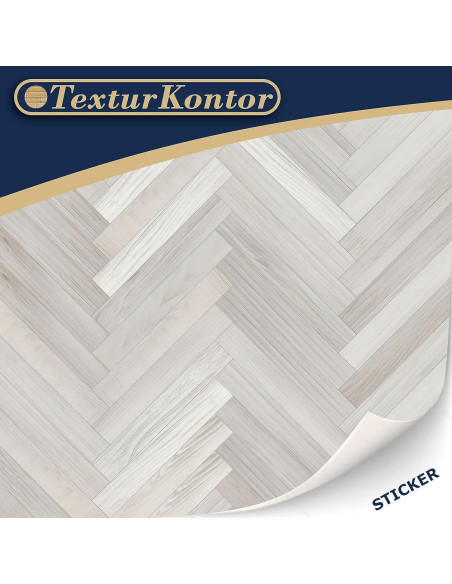 3 Hojas Suelo Autoadhesivo TexturKontor Roble Blanco 3 Hojas Suelo Autoadhesivo TexturKontor Roble Blanco