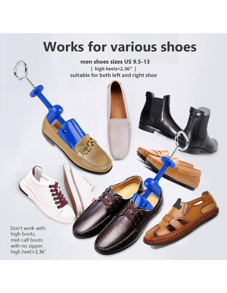 Estirador de Zapatos Yalumo Ajustable para Hombres Talla 9.5-13 Estirador de Zapatos Yalumo Ajustable para Hombres Talla 9.5-13