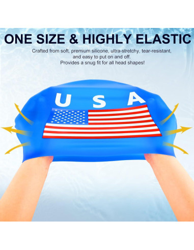 Gorro de natación de silicona Yearntown LNA0337 - 2 unidades