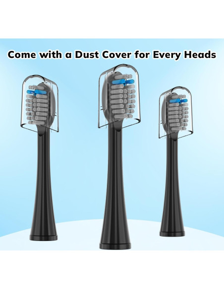 Paquete de 6 cabezales de cepillo Waterpik Sonic Fusion - Negro Paquete de 6 cabezales de cepillo Waterpik Sonic Fusion - Negro