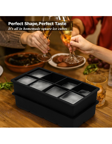 Bandeja de Hielo Grande Bangp para Whisky - 16 Cubos Cuadrados