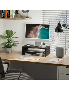 Soporte para Monitor FITUEYES de Madera 42.4 cm Negro 2