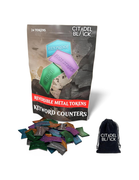 Fichas de Palabras Clave de Metal Citadel Black - Set de 24 Fichas de Palabras Clave de Metal Citadel Black - Set de 24