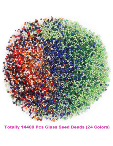 Kit de Cuentas de Vidrio EuTengHao 14400pcs para Joyería