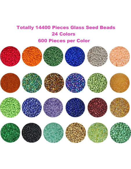 Kit de Cuentas de Vidrio EuTengHao 14400pcs para Joyería Kit de Cuentas de Vidrio EuTengHao 14400pcs para Joyería