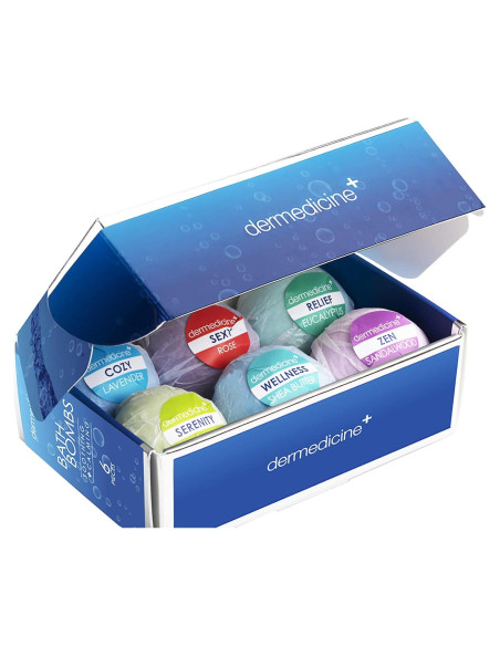 Set de 6 Bombas de Baño Naturales DerMedicine - Aromas Relajantes Set de 6 Bombas de Baño Naturales DerMedicine - Aromas Relajantes
