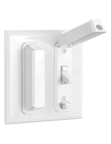 Protector de Interruptor de Luz CLYMENE Estilo Palanca Blanco 2 Pcs
