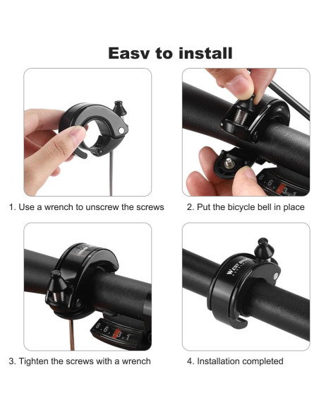 Timbre de Bicicleta Oculto LESOVI 100dB para Manillar 22.2mm Timbre de Bicicleta Oculto LESOVI 100dB para Manillar 22.2mm