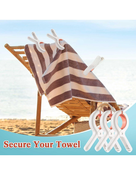 Clips para Toallas de Playa Tanlade 48 Pcs Antideslizantes Clips para Toallas de Playa Tanlade 48 Pcs Antideslizantes