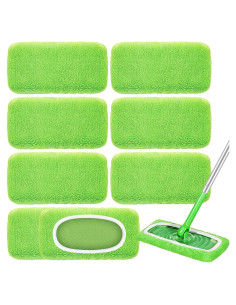 Paquete de 8 Almohadillas de Mopa Reutilizables Nicemiya Verde