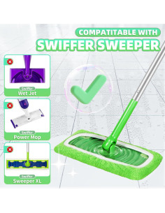 Paquete de 8 Almohadillas de Mopa Reutilizables Nicemiya Verde 2