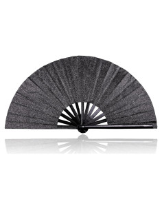 Abanico Plegable Grande TUZOKNI Negro Brillante 33.5cm