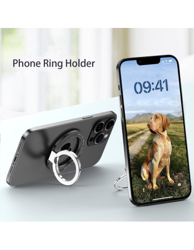 Soporte de Anillo Magnético HSDYES para Teléfono - Negro