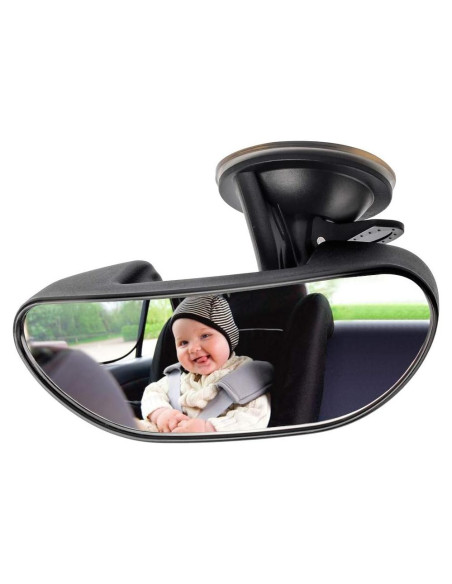 Espejo Retrovisor Ajustable GES para Auto 15x5.6cm Negro Espejo Retrovisor Ajustable GES para Auto 15x5.6cm Negro