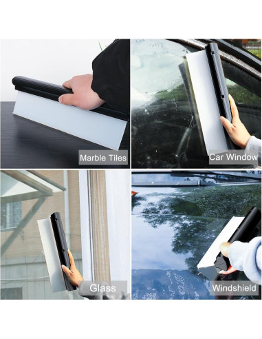 Raspador de Agua Automotriz de Silicona CHANHOO 30 cm Negro
