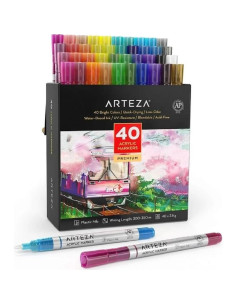 Set de 40 Marcadores de Pintura Acrílica Arteza Multicolor 2