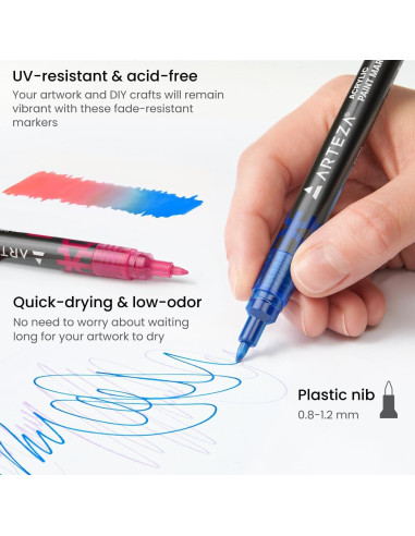 Set de 40 Marcadores de Pintura Acrílica Arteza Multicolor