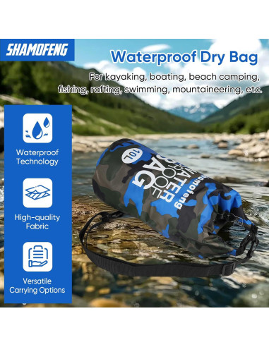 Bolsa Secadora Impermeable 5L Shamofeng Azul con Accesorios